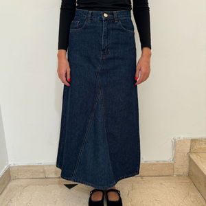 A-Line Dark Denim Skirt