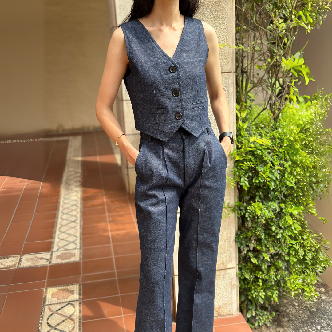 Tailor Made Denim Waistcoat & Trouser Set