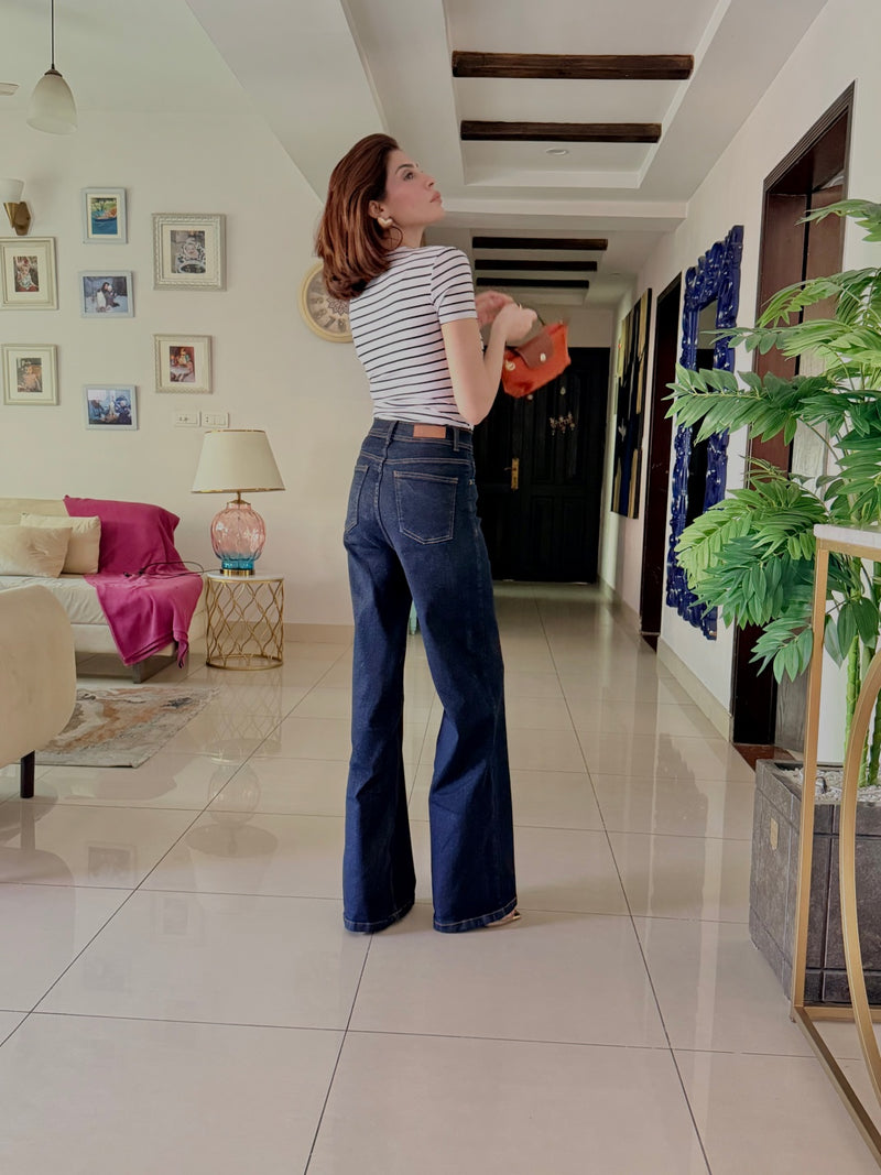 Dark Denim Wide Leg Jeans